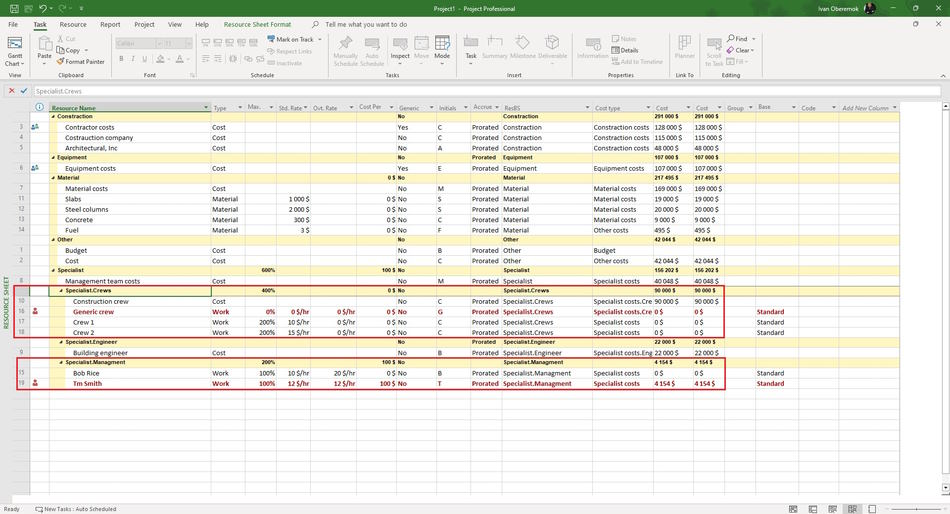 Add group resources by adding resources in MS Project Pro