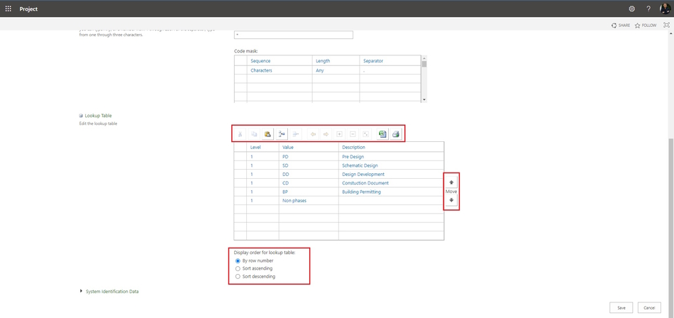 Steps to add values to the lookup table in MS Project Server: