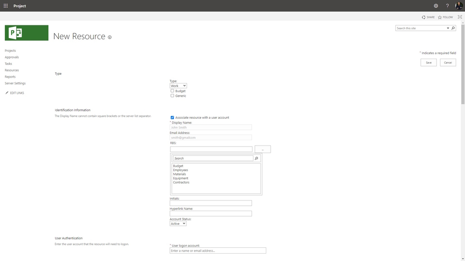 Creating enterprise specialists in MS Project Server page 1