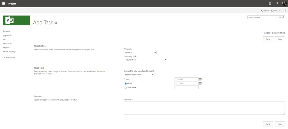 Adding yourself to a task in MS Project Server