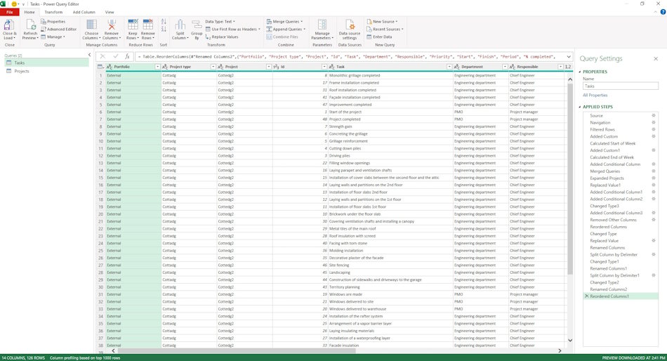 How to get the Document "Collection of the fact of task completion by responsible persons" in MS Excel