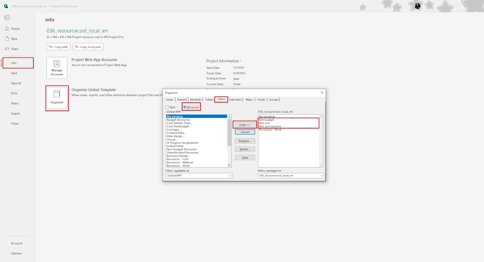 Analysis of portfolio cumulative cost on the server in MS Power BI