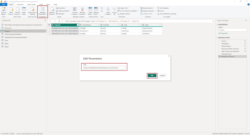 Customise the ‘Contracts and lots of the project portfolio’ dashboard in MS Power BI
