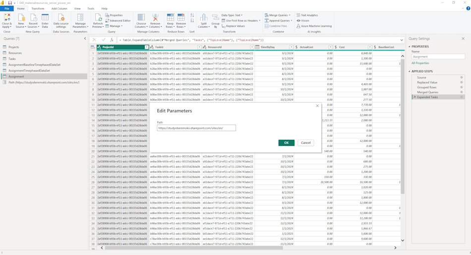 Set up a dashboard for analyzing material resources in MS Excel
