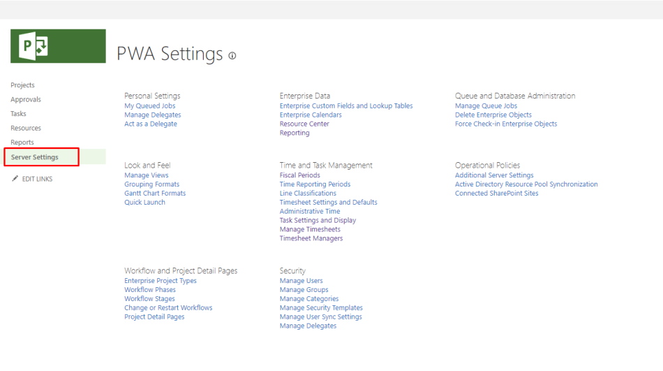 Data granularity settings